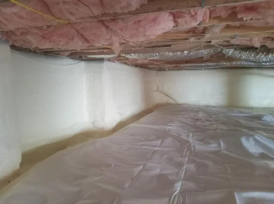 Crawl space encapsulation with closed-cell spray foam for Attic Insulation in Montebello